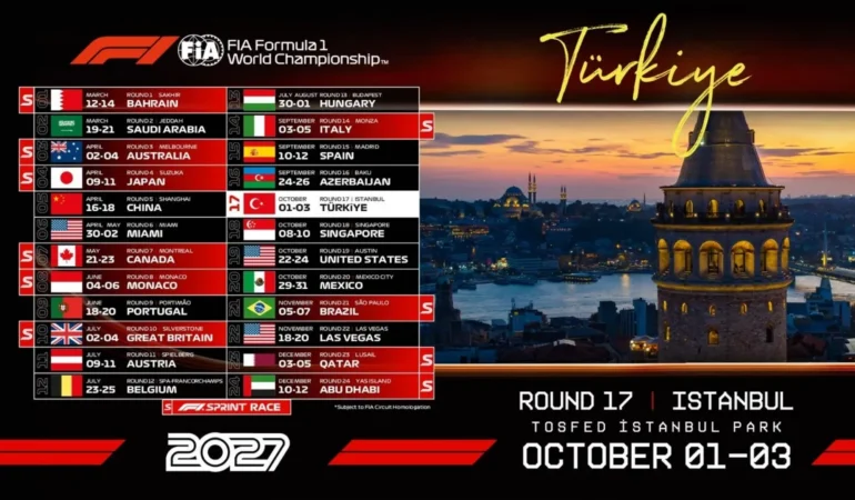 Formula 1 2027 Yarış tarihleri açıkladı: F1 Türkiye Grand Prix Ekim’de