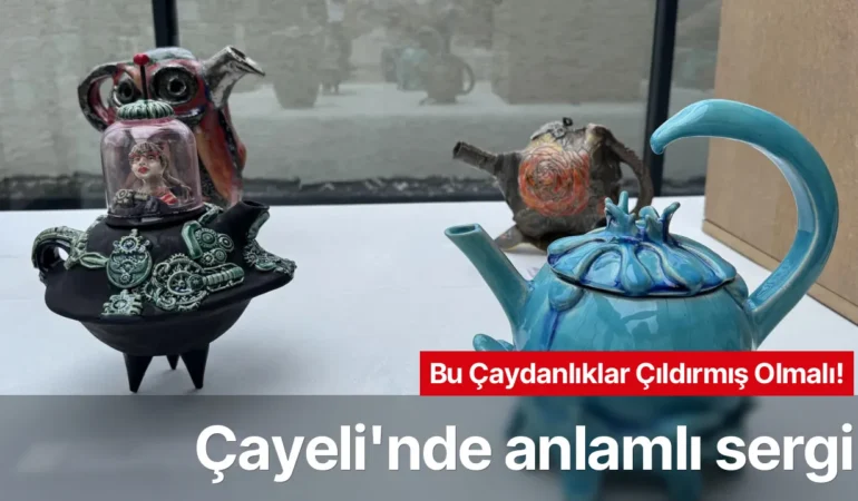 Çıldırmış Çaydanlıklar Rize’de Ahmet Mesut Yılmaz Sosyal Tesisleri’nde sergileniyor