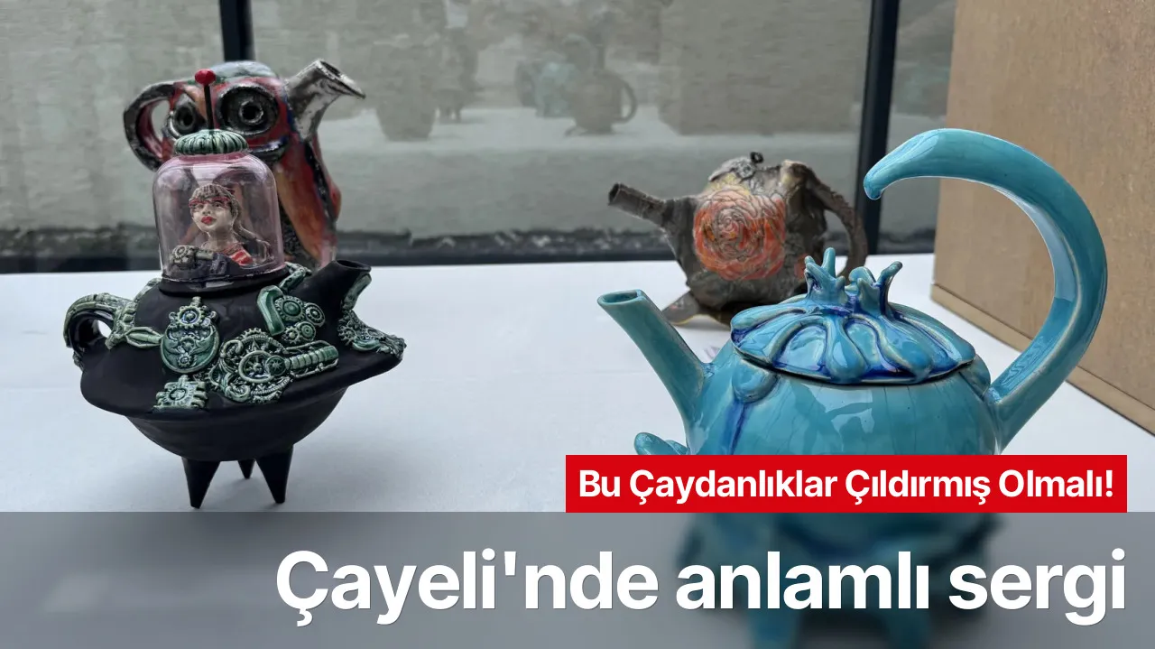 Çıldırmış Çaydanlıklar Rize’de Ahmet Mesut Yılmaz Sosyal Tesisleri’nde sergileniyor
