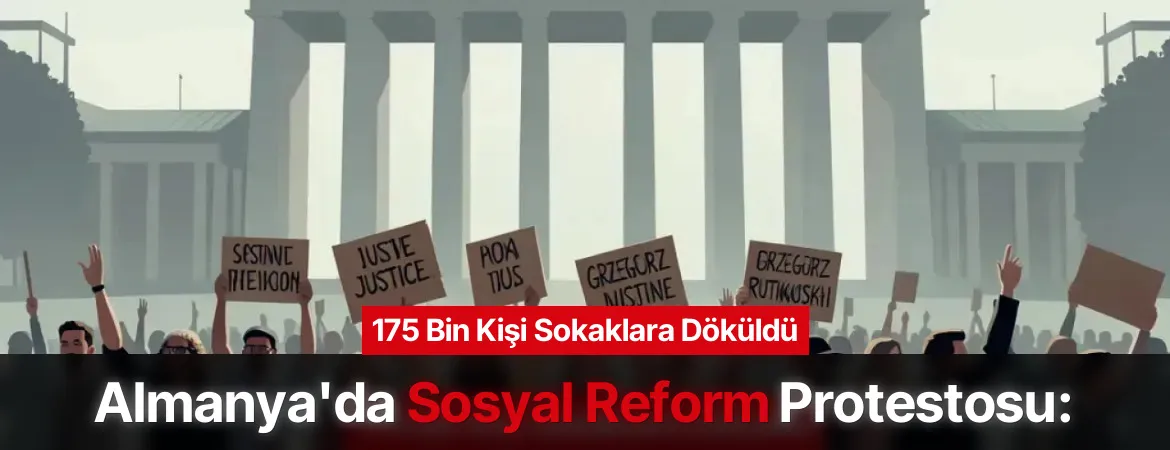 Almanya’da Sosyal Reform Protestosu: 175 Bin Kişi Sokaklara Döküldü