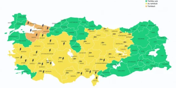 Marmara’da 5 İle Turuncu Kodlu Uyarı: Kuvvetli Sağanak ve Fırtına Geliyor!