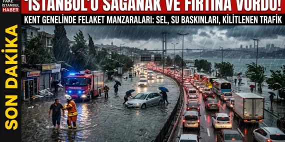İstanbul’u Sağanak ve Fırtına Vurdu: Kent Genelinde su baskınları ve taşkınlar var